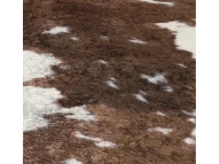 Alfombra lavable antideslizante vaca marrón y blanco 120x170 cm