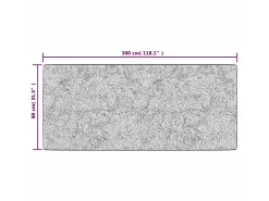 Alfombra lavable antideslizante negro y blanco 80x300 cm ES37769