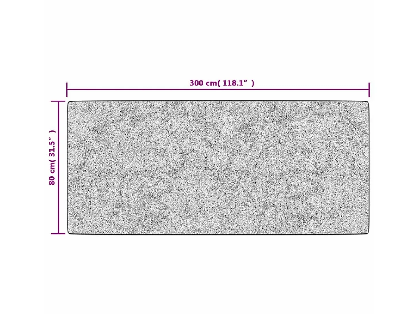 Alfombra lavable antideslizante negro y blanco 80x300 cm ES37769