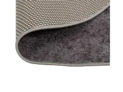 Alfombra lavable antideslizante gris Ø 200 cm