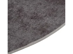 Alfombra lavable antideslizante gris Ø 200 cm
