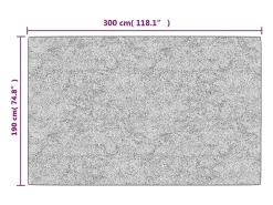 Alfombra lavable antideslizante negro y blanco 190x300 cm
