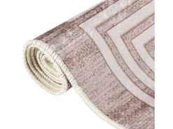 Alfombra lavable antideslizante beige 80x150 cm