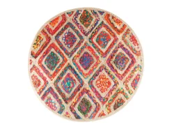 Alfombra lavable antideslizante multicolor Ø 120 cm