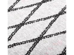 Alfombra lavable antideslizante negro y blanco 120x180 cm