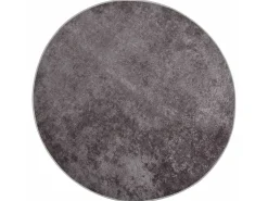 Alfombra lavable antideslizante gris Ø 200 cm ES33686