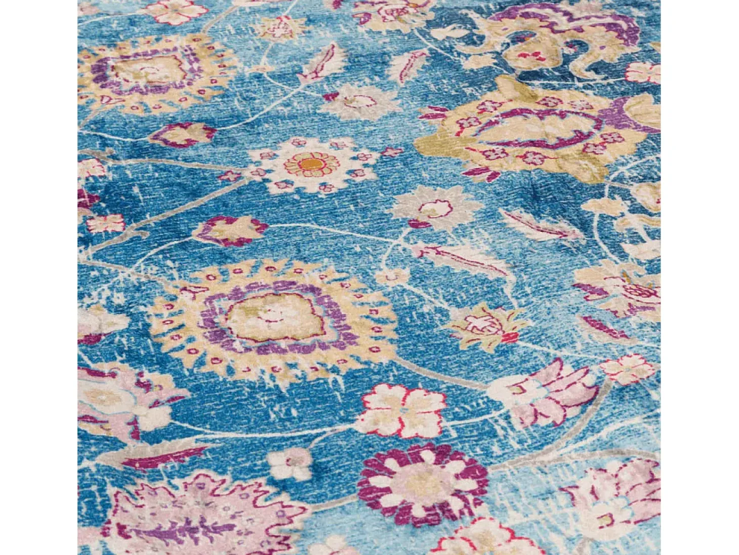 Alfombra lavable antideslizante multicolor Ø 120 cm ES14141