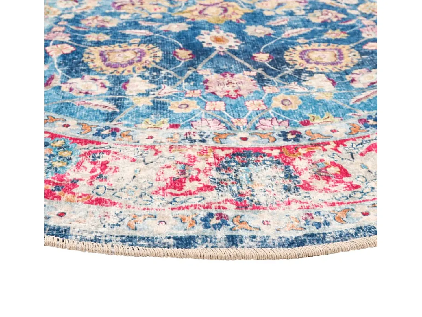 Alfombra lavable antideslizante multicolor Ø 120 cm ES14141