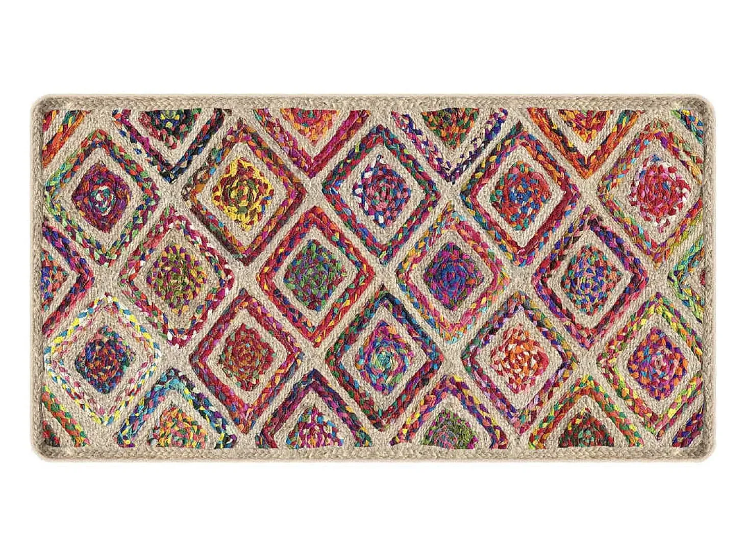 Alfombra lavable antideslizante multicolor 80x150 cm ES30704