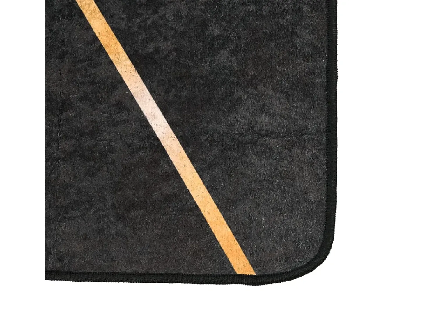 Alfombra lavable antideslizante negro y dorado 80x300 cm