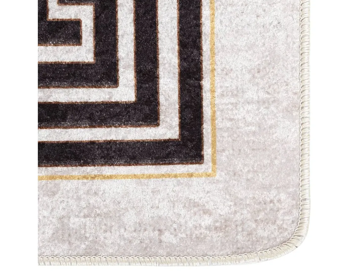 Alfombra lavable antideslizante beige claro 80x300 cm