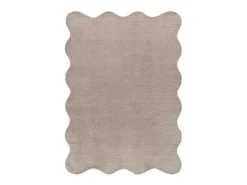 Alfombra lavable antideslizante - liso - piedra - 120 x 170 cm - MELLOW
