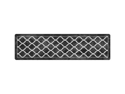 Alfombra lavable antideslizante negro y blanco 80x300 cm ES85507