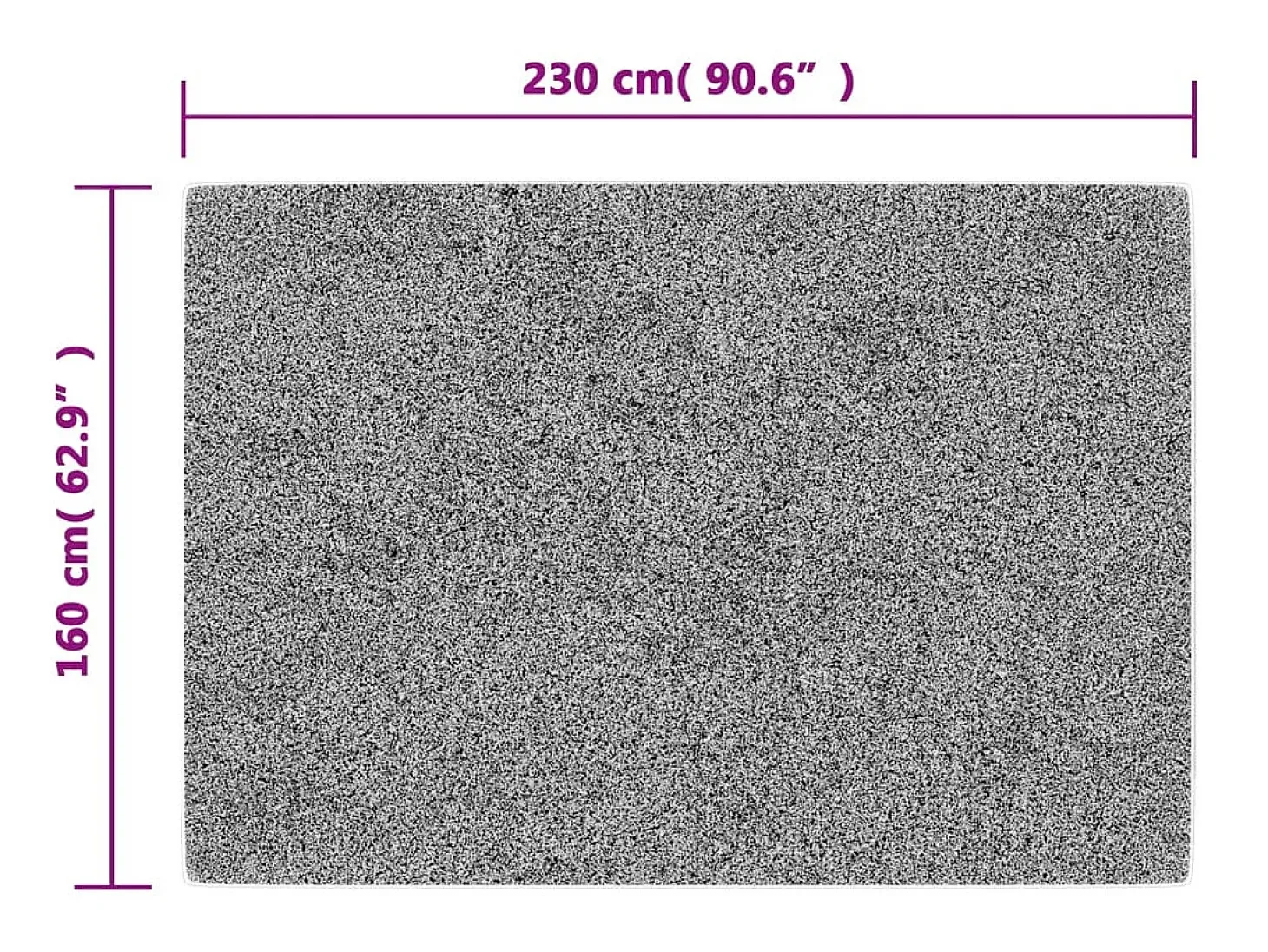 Alfombra lavable antideslizante negro y blanco 160x230 cm ES26529