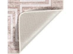 Alfombra lavable antideslizante beige 80x300 cm