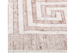 Alfombra lavable antideslizante beige 80x300 cm