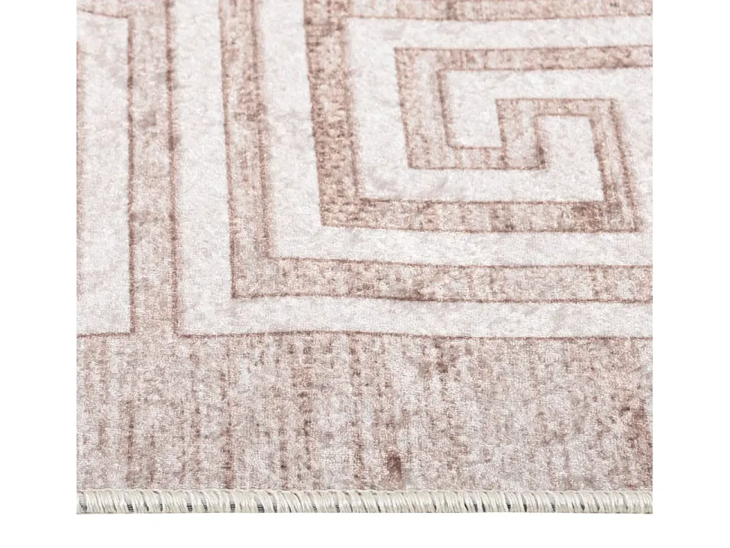 Alfombra lavable antideslizante beige 80x300 cm