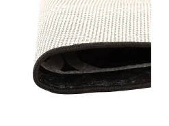 Alfombra lavable antideslizante negro y blanco Ø 120 cm