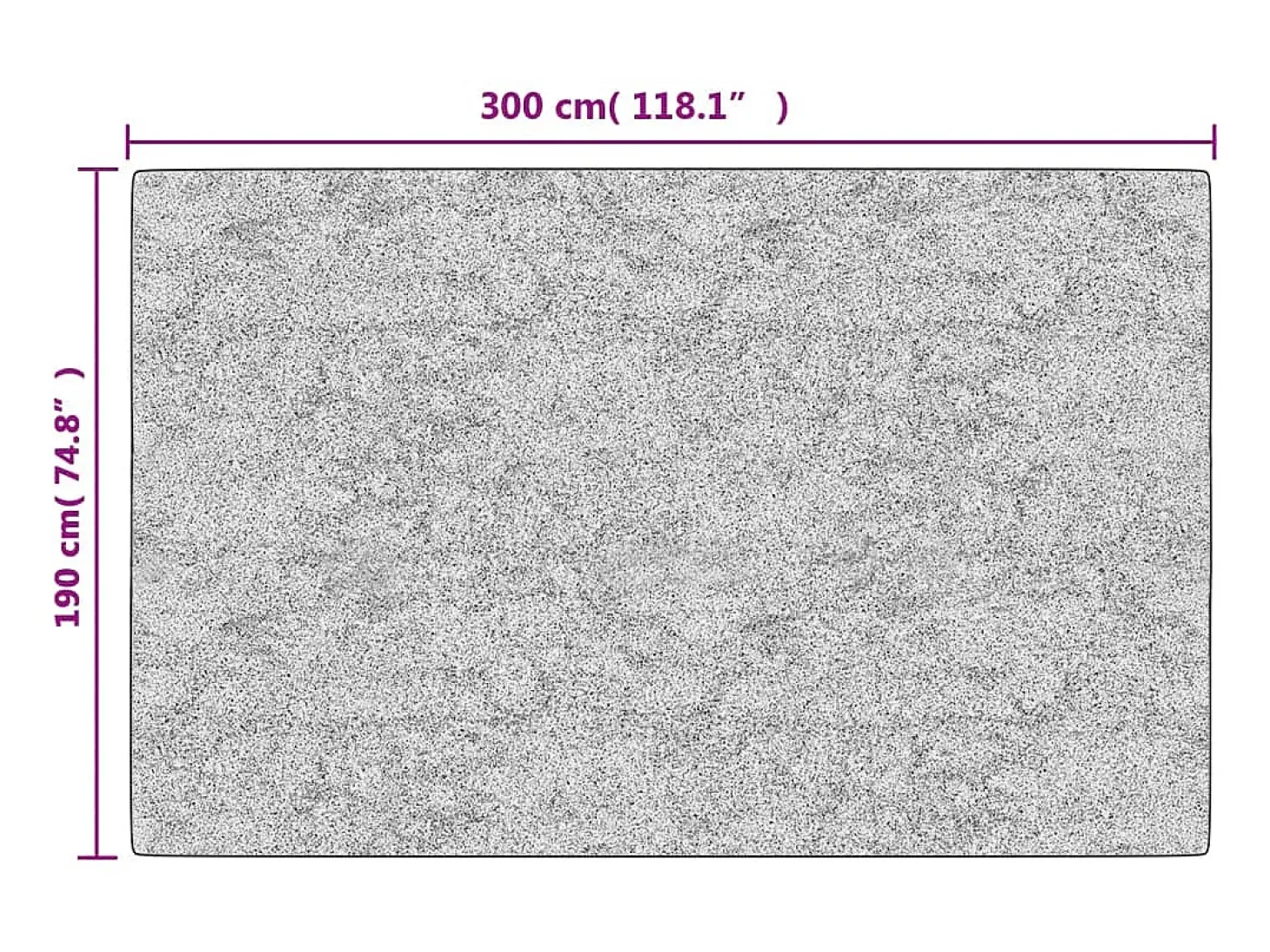 Alfombra lavable antideslizante negro y blanco 190x300 cm ES61815