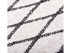 Alfombra lavable antideslizante negro y blanco 190x300 cm ES61815