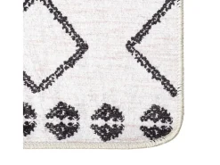 Alfombra lavable antideslizante negro y blanco 190x300 cm ES61815