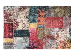 Alfombra lavable antideslizante Patchwork 80x150 cm Multicolor