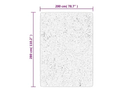 Alfombra lavable de pelo corto suave HUARTE antracita 200x280 cm