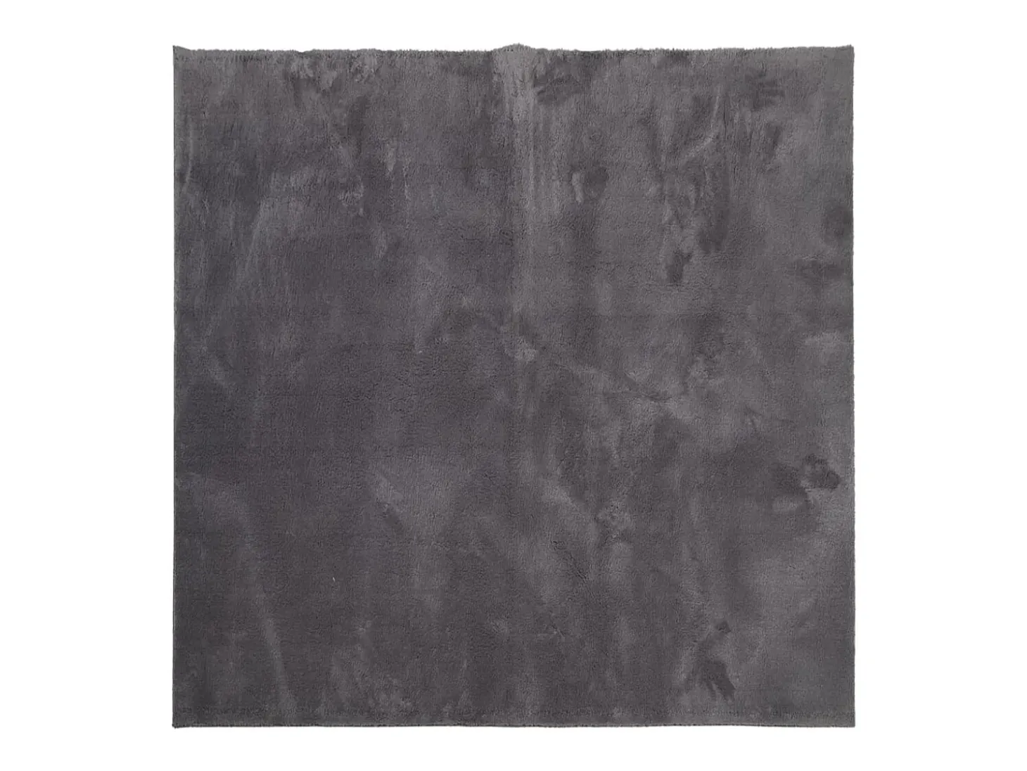 Alfombra lavable de pelo corto suave HUARTE antracita 160x160 cm