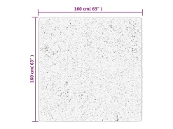Alfombra lavable de pelo corto suave HUARTE antracita 160x160 cm