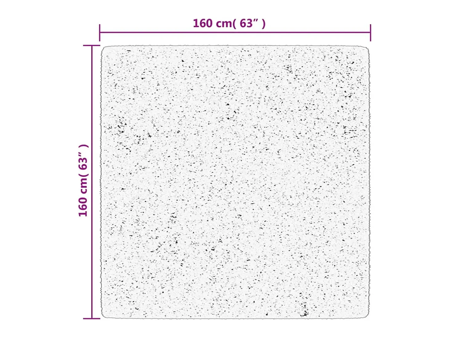 Alfombra lavable de pelo corto suave HUARTE antracita 160x160 cm