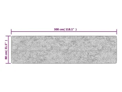 Alfombra lavable multicolor 80x300 cm antideslizante