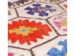 Alfombra lavable multicolor 120x180 cm antideslizante