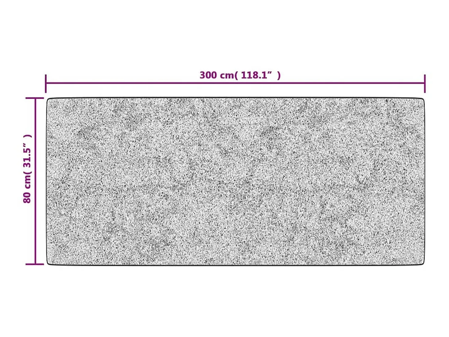 Alfombra lavable patchwork antideslizante multicolor 80x300 cm ES89674