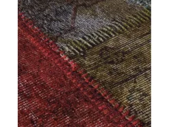 Alfombra lavable patchwork antideslizante multicolor φ120 cm ES78443