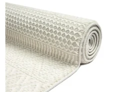 Alfombra Lima diseño moderno estilo uni resistente, crema, 120 x 170 cm