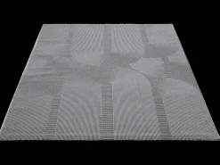 Alfombra Lima diseño salón estilo moderno arco, gris, 80 x 150 cm