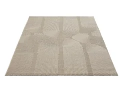 Alfombra Lima diseño salón estilo moderno arco, beige, 80 x 150 cm