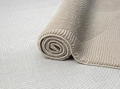 Alfombra Lima diseño salón estilo moderno arco, beige, 80 x 150 cm