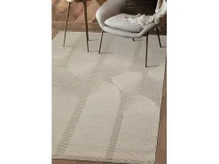 Alfombra Lima diseño salón estilo moderno arco, beige, 80 x 150 cm
