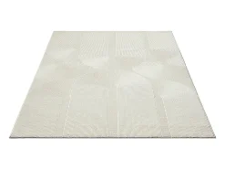 Alfombra Lima diseño salón estilo moderno arco, crema, 120 x 170 cm