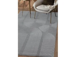 Alfombra Lima diseño salón estilo moderno arco, gris, 120 x 170 cm