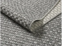 Alfombra Maldive Exterior Diseño Boho, Gris, 140 x 200 cm