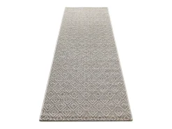 Alfombra Maldive Exterior Boho Diamante, Marrón, 80 x 250 cm