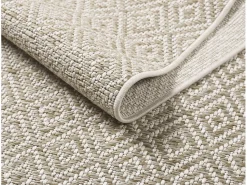 Alfombra Maldive Exterior Boho Diamante, Marrón, 80 x 250 cm
