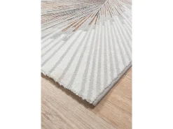 Alfombra Mila Brillante Diseño Abstracto, Gris, 80 x 300 cm