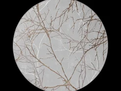 Alfombra Mila Brillante Naturaleza, Gris, 200 x 200 cm, redondo