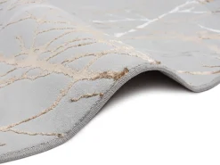 Alfombra Mila Brillante Naturaleza, Gris, 200 x 200 cm, redondo