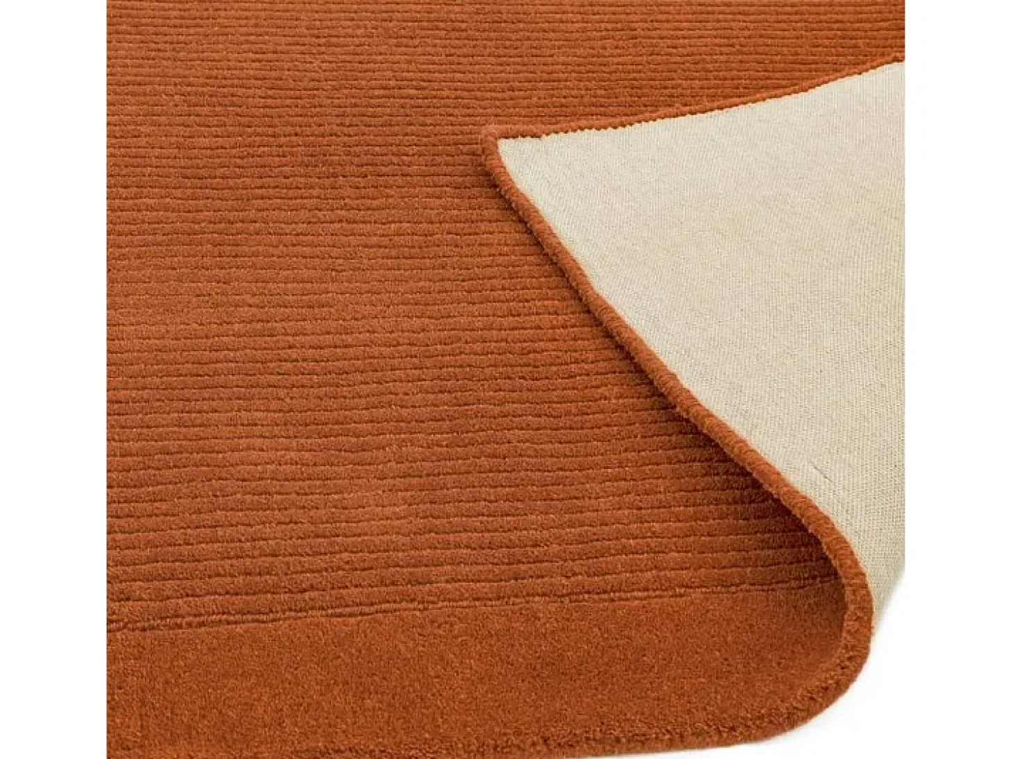 Alfombra moderna, tejida a mano 100% lana - 160x230cm - naranja - York