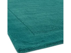 Alfombra moderna, tejida a mano 100% lana - 120x170cm - verde azulado - York
