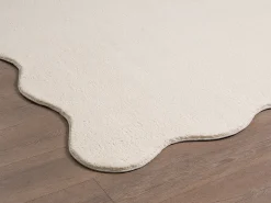 Alfombra moderno antideslizante lavable, beige, 120 x 160 cm
